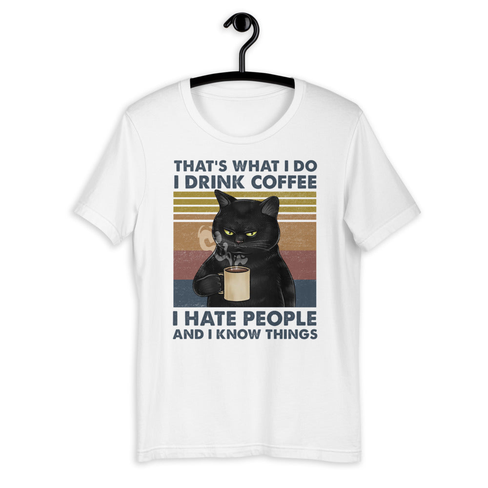 I Drink Coffee Cat Unisex T-shirt
