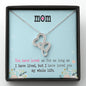 I Love You Mom Double Hearts Necklace