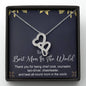 Best Mom In The World Double Hearts Necklace