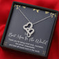 Best Mom In The World Double Hearts Necklace