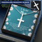 To The Best Mom Personalized Cross Necklace