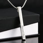 Engraved 4 Sided Stick Necklace