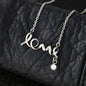 Forever and Always Scripted Love Necklace