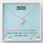 To My Mom Love Knot Necklace