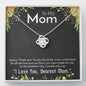 I love You Mom Love Knot Necklace