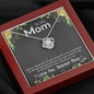 I love You Mom Love Knot Necklace
