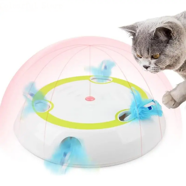 Rotating Featherings Kitten Toy