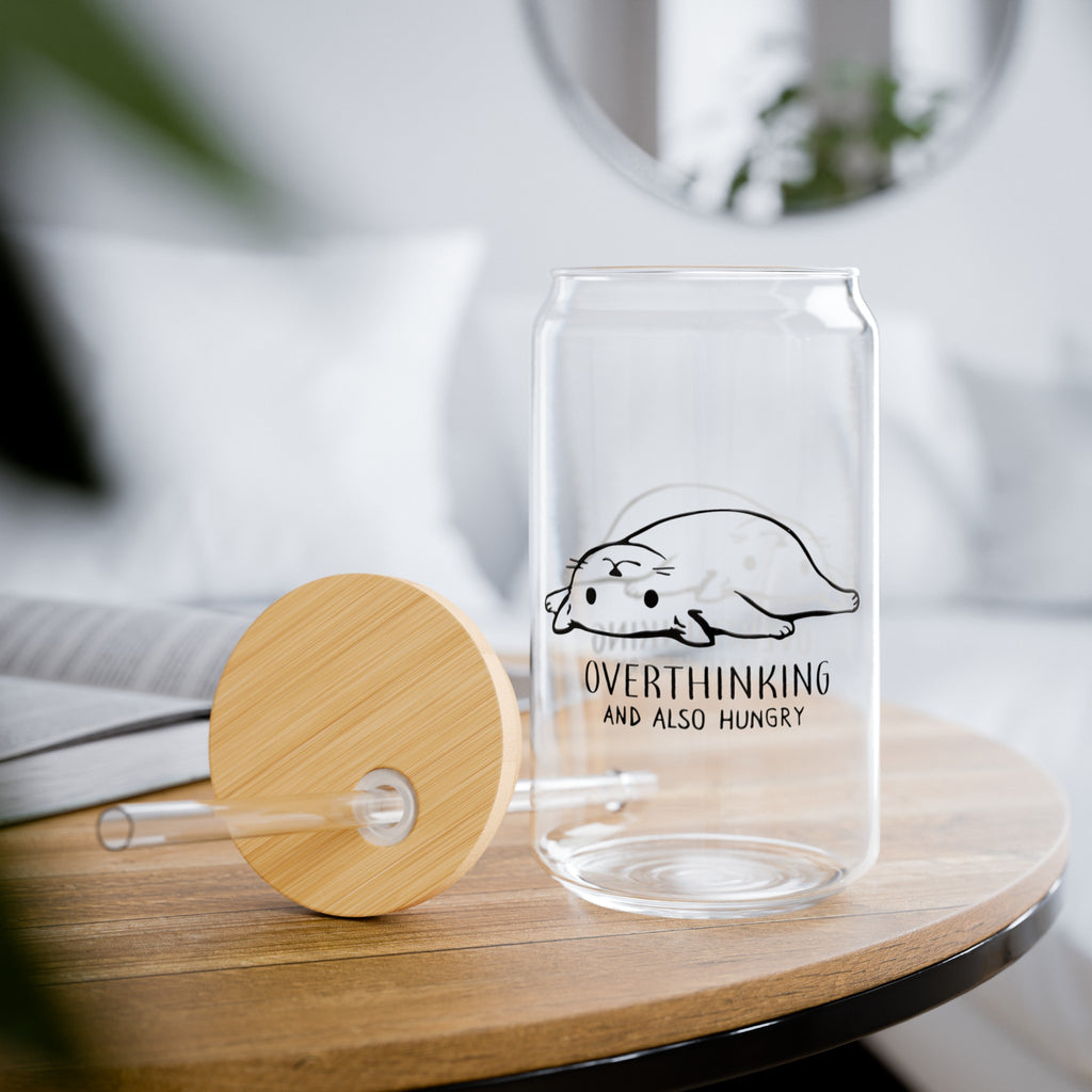 Overthinking Sipper Glass