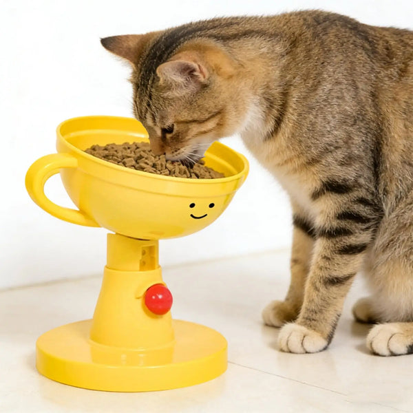 Adjustable Cat Food Bowls Elevated 5-Level