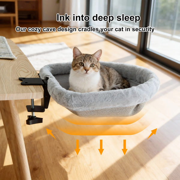 One-Click Folding Cat Desk Bed