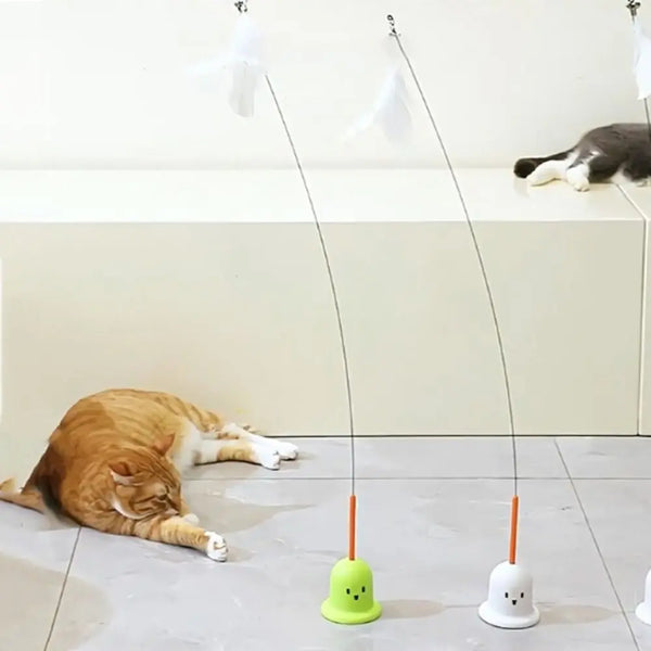 Interactive Badminton Stick Cat Toy