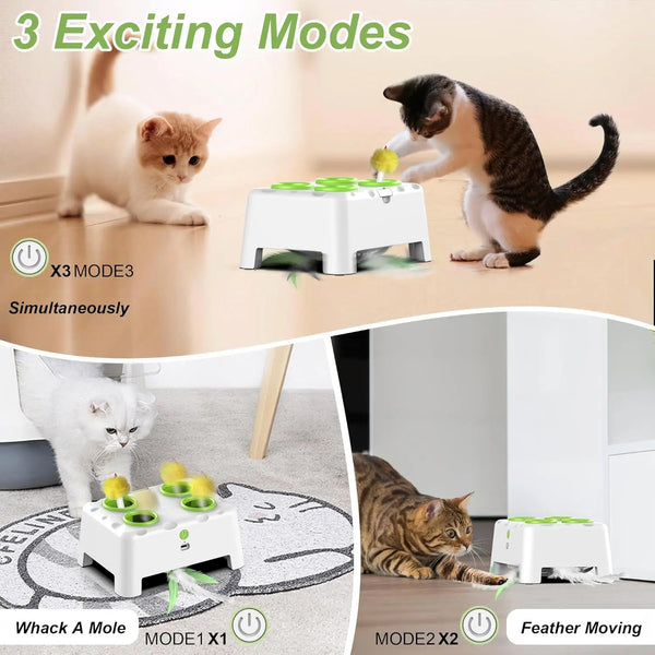 Smart Automatic Whack-A-Mole Cat Toy
