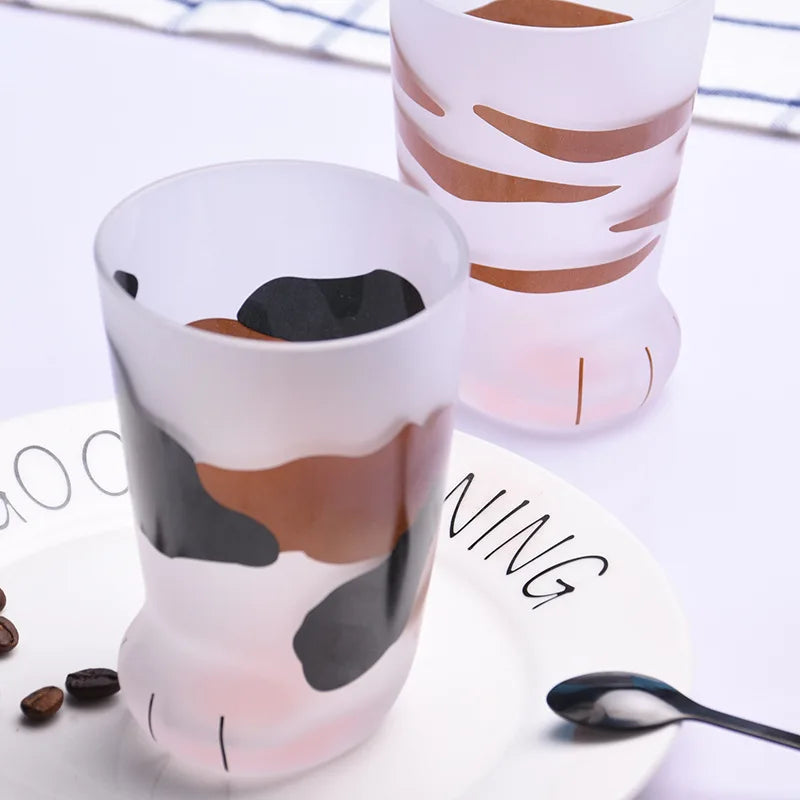 Creative Cat Paw Glass Cup