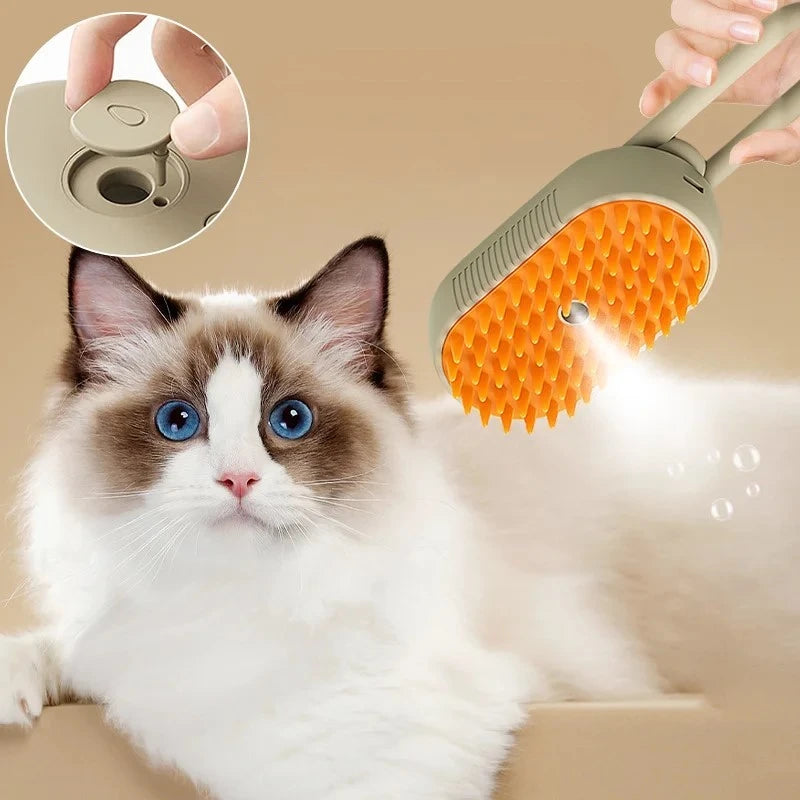 3 In 1 Cat Pet Steam Brush