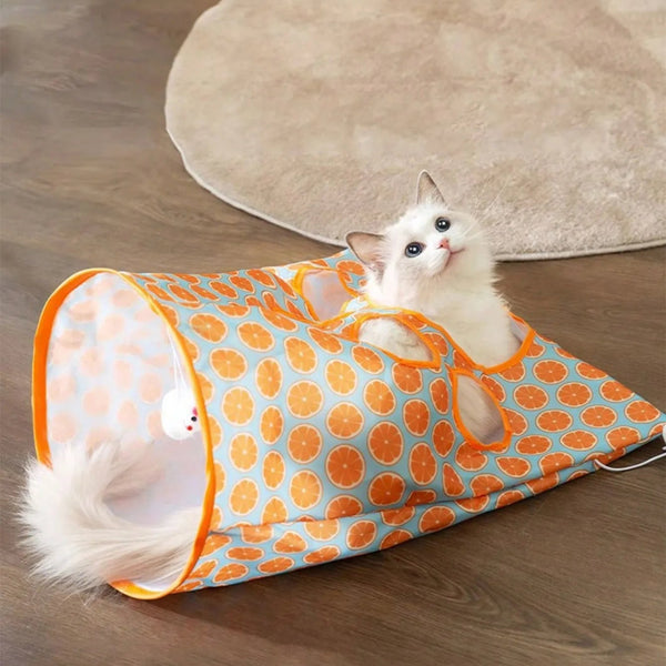 Foldable Cat Tunnel With Noisy Paper