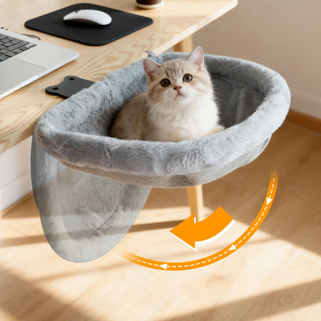 One-Click Folding Cat Desk Bed