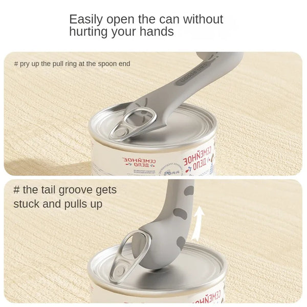 Multifunctional Cat Can Opener Spoon And Lid