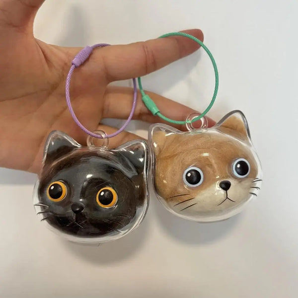 Cat Hair Storage Box Keychain