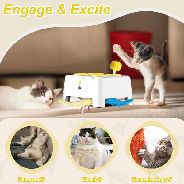 Smart Automatic Whack-A-Mole Cat Toy