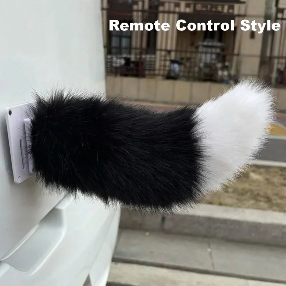 Cute Electric Wagging Plush Cat Tail