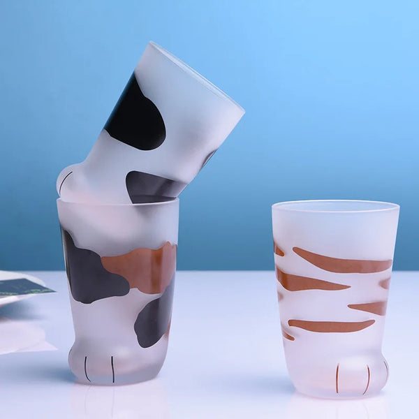 Creative Cat Paw Glass Cup