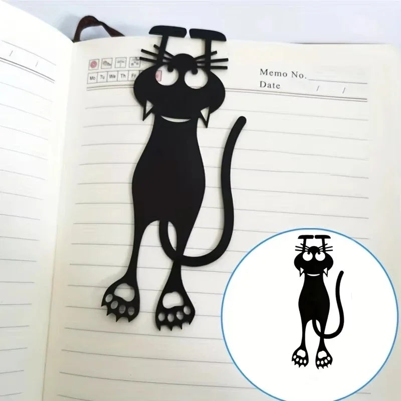 5PCS Kawaii Black Cat Bookmarks
