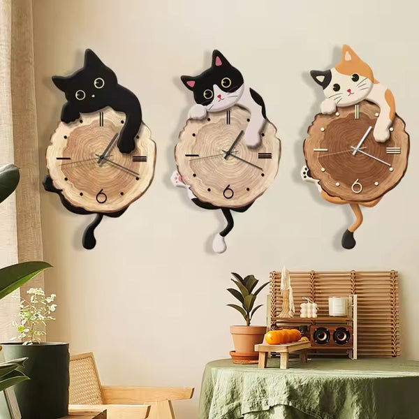 Cartoon Cat Wall Clock