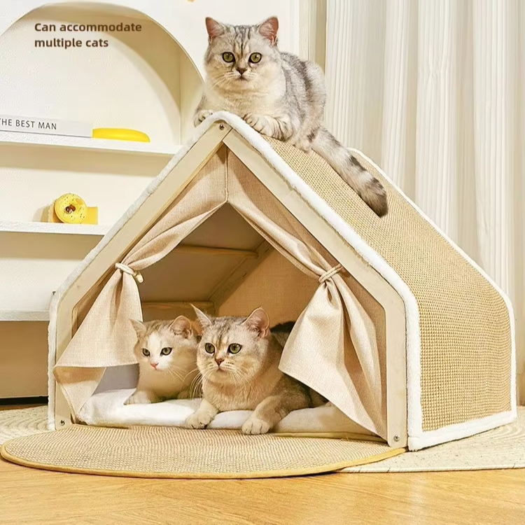 Cat House With Scratching Board