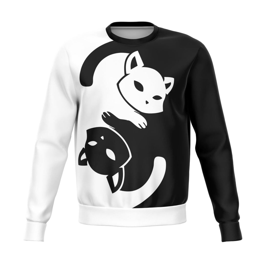 Yin Yang Cat AOP Unisex Athletic Sweatshirt