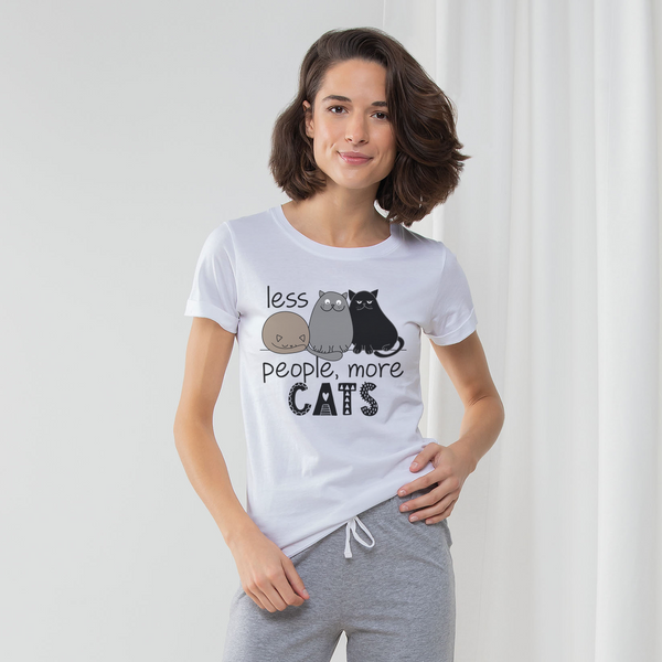Less People More Cats Women Long Pant Pyjama Set