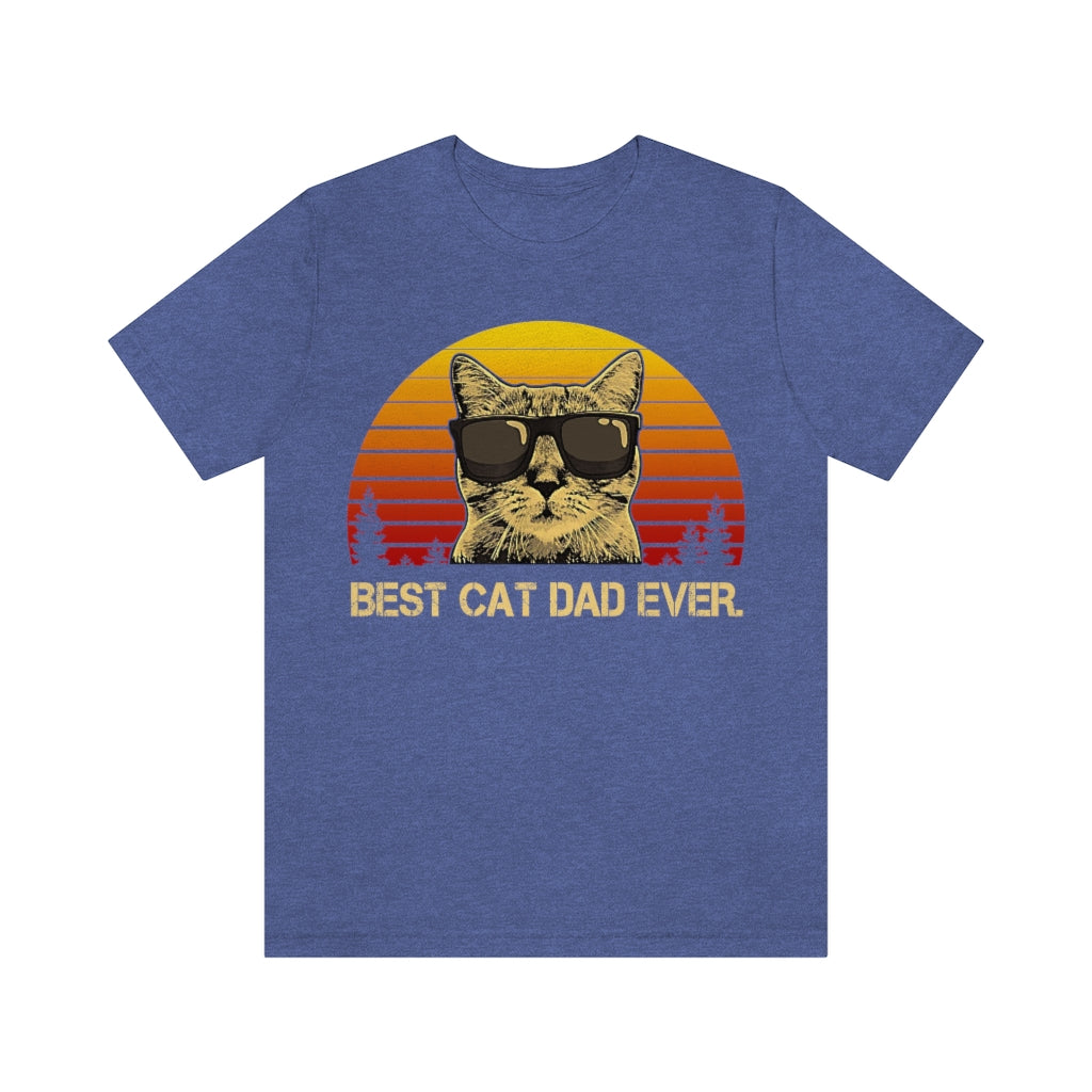 Mens Tshirt World's Best Cat Dad Shirt Mens Best Cat Dad Ever