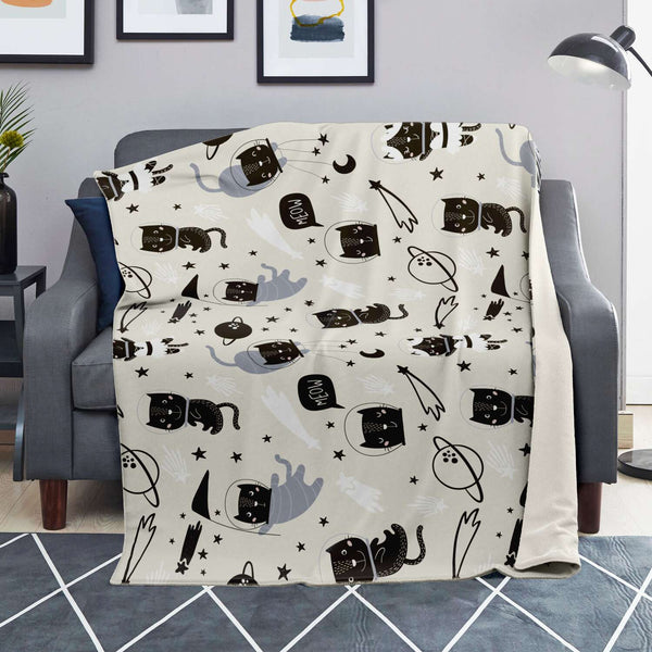 Space Cats Premium Microfleece Blanket