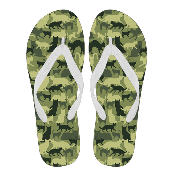 Cat Camouflage Flip Flops