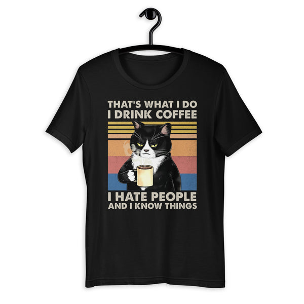 I Drink Coffee Cat Unisex T-shirt