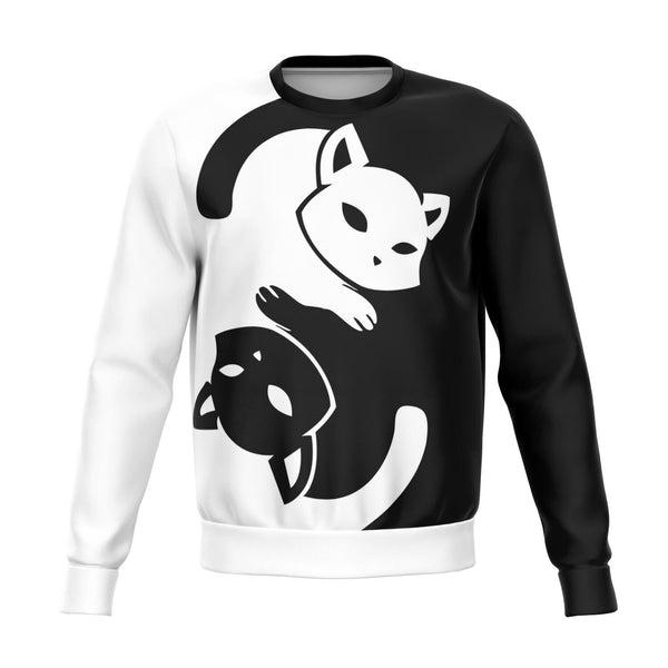 Yin Yang Cat AOP Unisex Fashion Sweatshirt