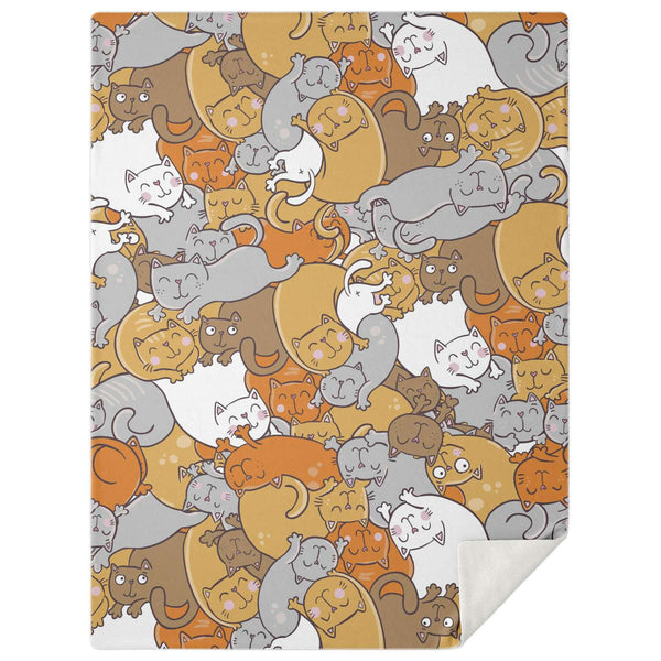 Cute Cats Premium Microfleece Blanket