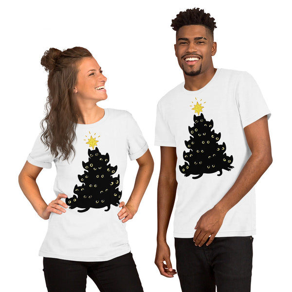 Christmas Tree Cat Unisex T-shirt