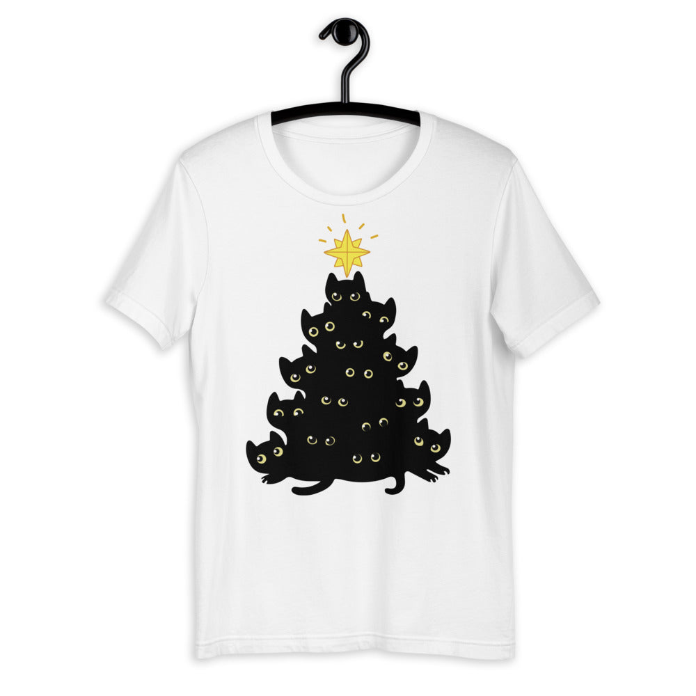 Christmas Tree Cat Unisex T-shirt