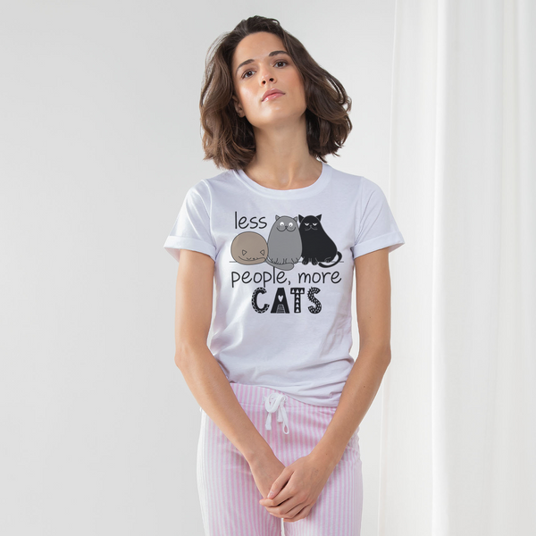 Less People More Cats Women Long Pant Pyjama Set