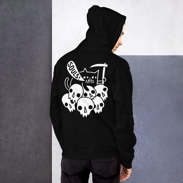 Cat Got Your Soul? Unisex Hoodie (Back)