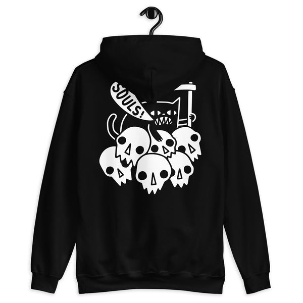 Cat Got Your Soul? Unisex Hoodie (Back)