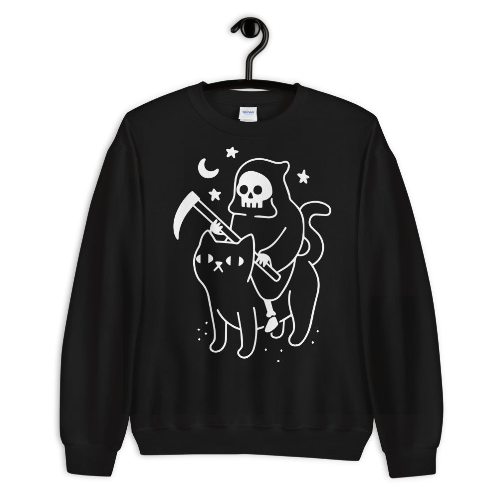 Death Rides A Black Cat Unisex Sweatshirt