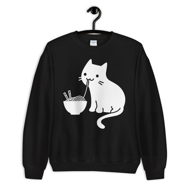 Cute Cat Eating Ramen Unisex Sweatshirt