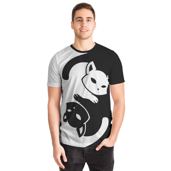 Yin Yang Cat AOP Unisex T-shirt
