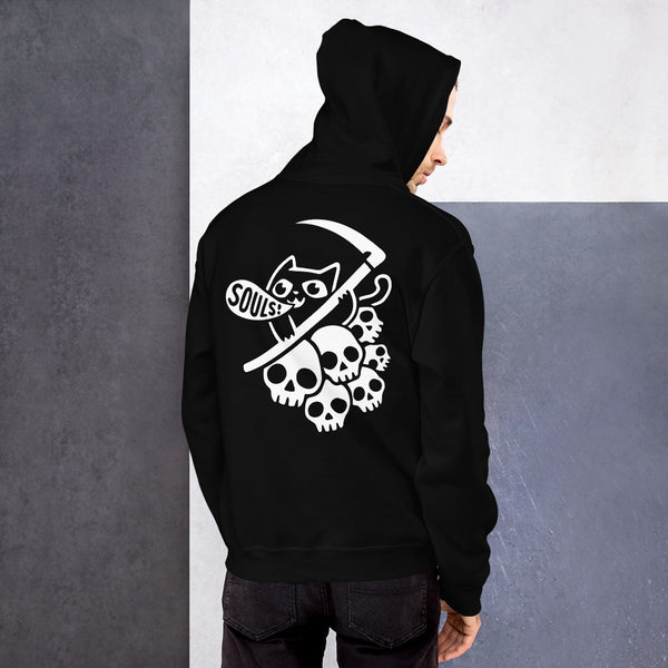 Cat Got Your Soul? Unisex Hoodie (Back)