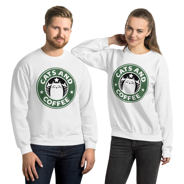Cats and Coffee Unisex Sweatshirt