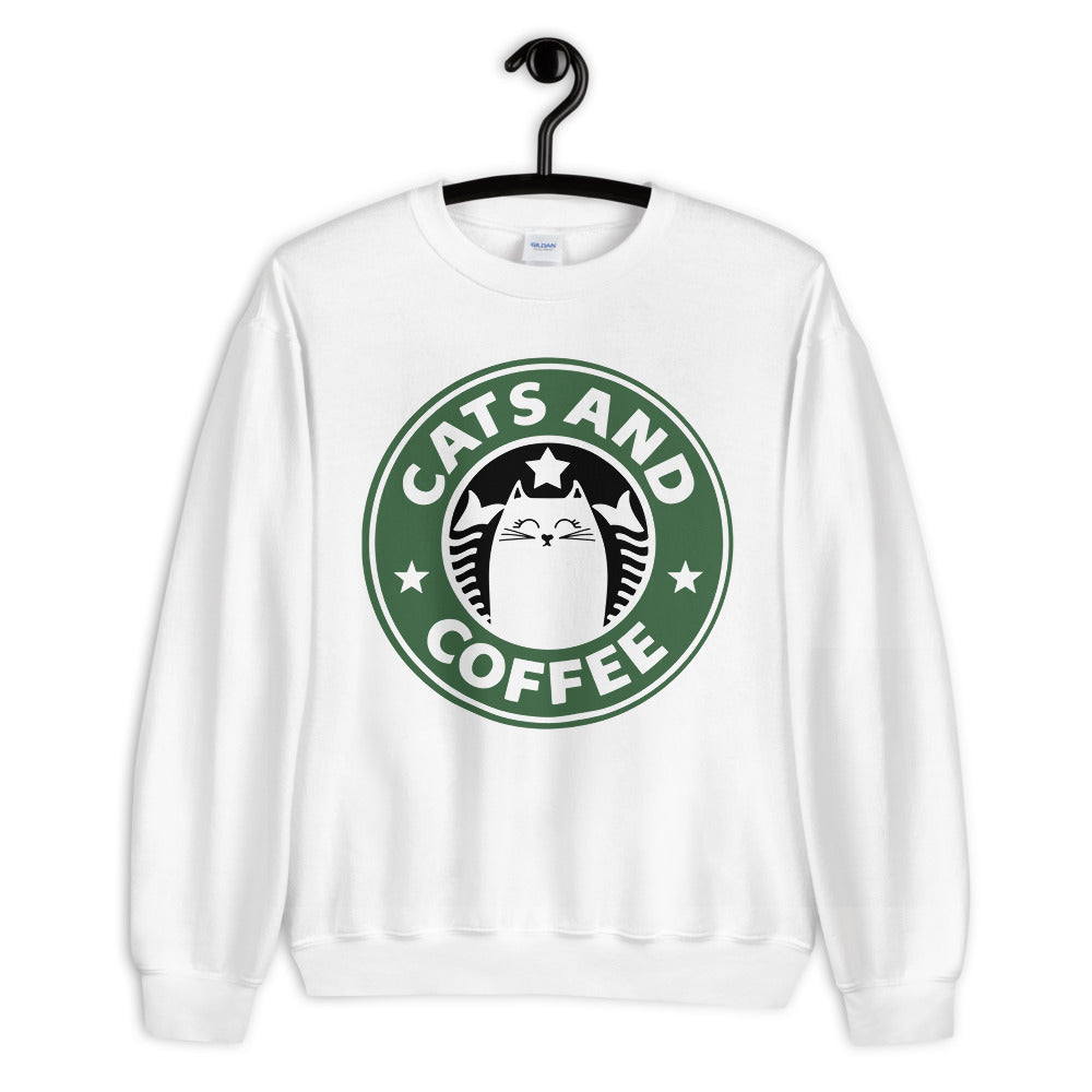 Cats and Coffee Unisex Sweatshirt