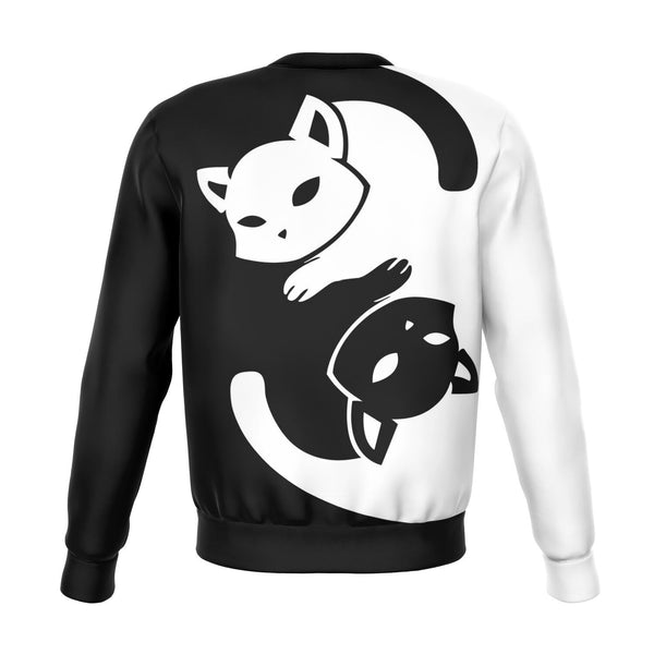 Yin Yang Cat AOP Unisex Athletic Sweatshirt