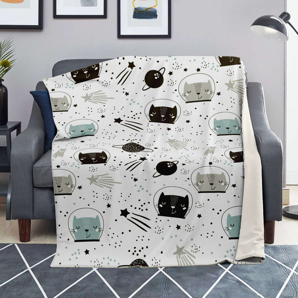Space Cats Premium Microfleece Blanket
