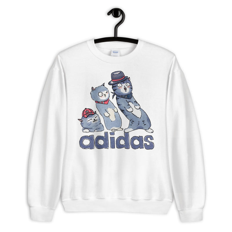 Adidas Cat Unisex Sweatshirt Cute Cat Nation